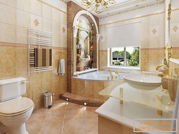 dizajn kupaonice u klasičnom stilu, fotografija 9