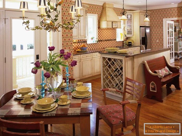 Stil zemlje je idealan ako se radi o uređenju kuhinjskog prostora. Mala kuhinja u seoskom domu u zemlji je izvrsno mjesto za topla obiteljska okupljanja.
