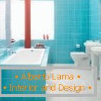Kombinacija toplih i hladnih boja u dizajnu kupaonice