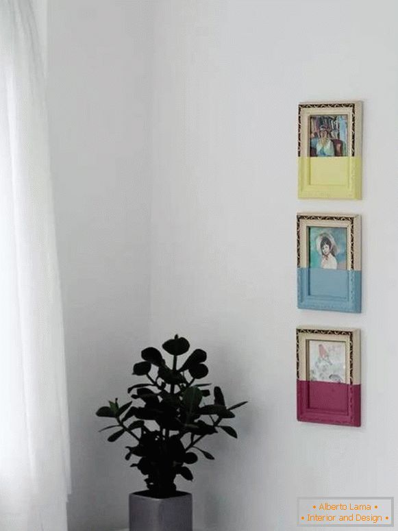 Slike u okvirima - dekor na zidu s vlastitim rukama