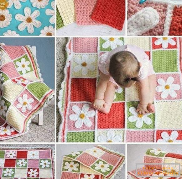 Pletene bebe patchwork patchwork sa svojim rukama
