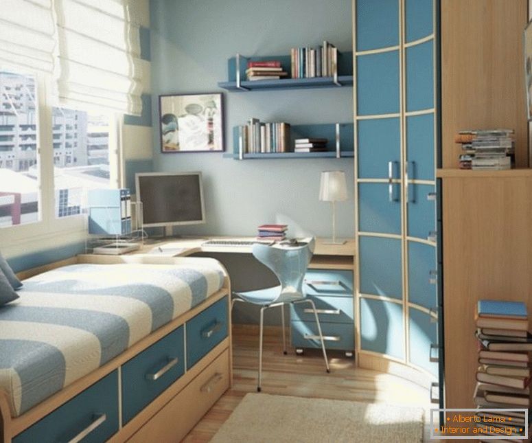 fascinantne-ideje-za-tinejdžerski-spavaća soba-dekor-s-uskom ormarićem