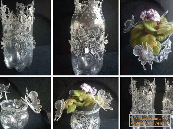 Dekorativna vaza iz plastične boce s vlastitim rukama