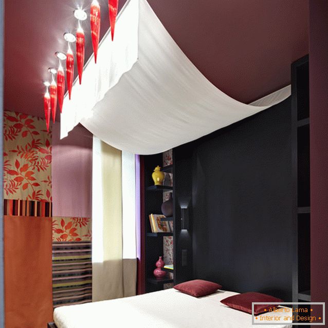 Dizajn spavaće sobe u fuzijskom stilu