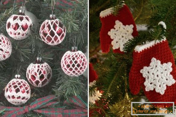 Pleteni dekor za božićno drvce