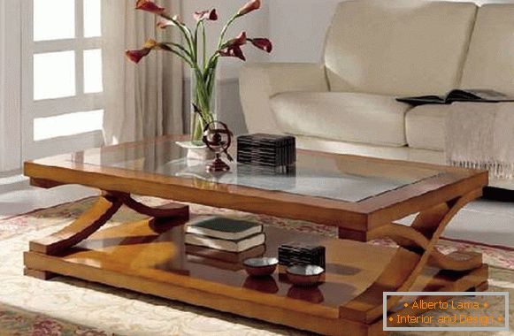 drveni stolić za kavu, slika 2