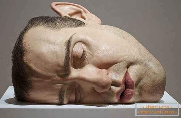 Skulptura glave čovjeka, Ron Maesk