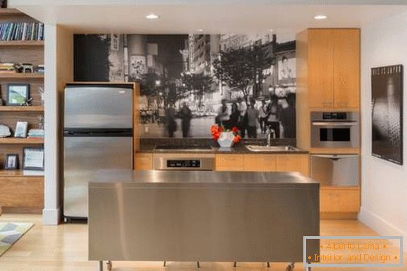 Crna i bijela pozadina za kuhinju - foto 2017 moderne ideje