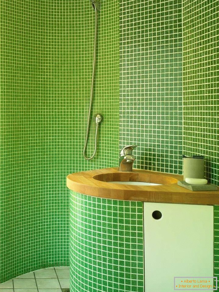 Zelene pločice u kupaonici
