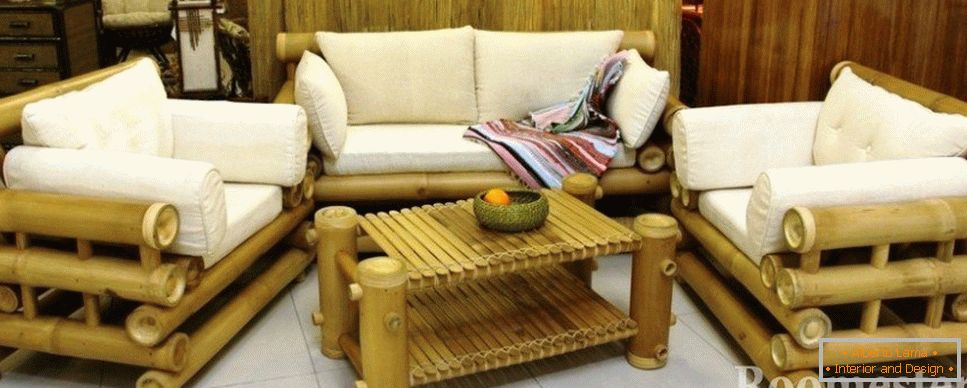 Bambus namještaj s jastucima