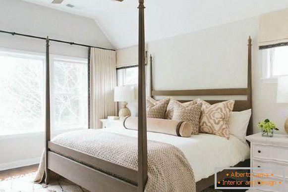 Moderni dizajn fotografije bijele spavaće sobe