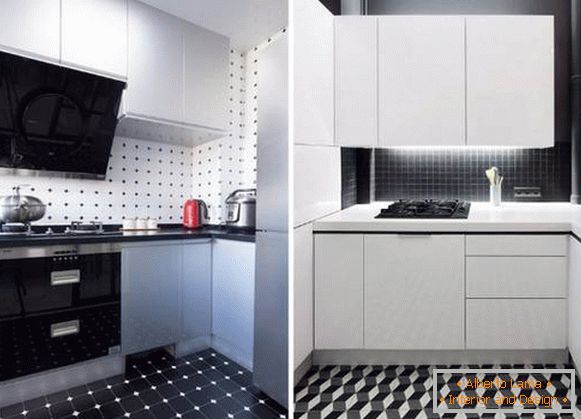 Crna i bijela kuhinja, slika 9