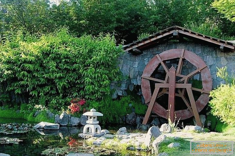 Dekorativni mlin u japanskom stilu