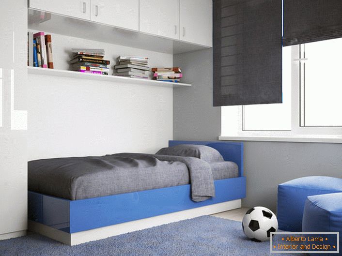 Dječja soba dječaka je dizajnirana u skladu sa zahtjevima minimalizma. 