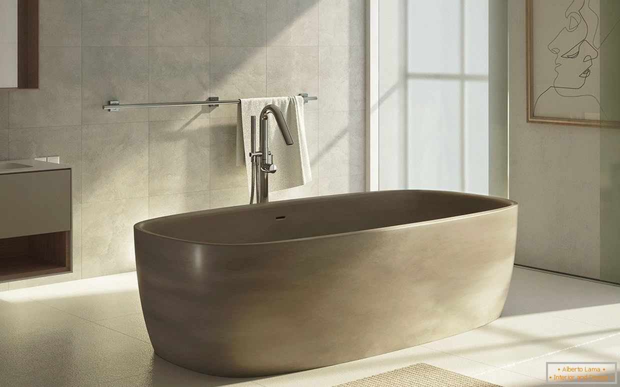 minimalizam в дизайне ванной