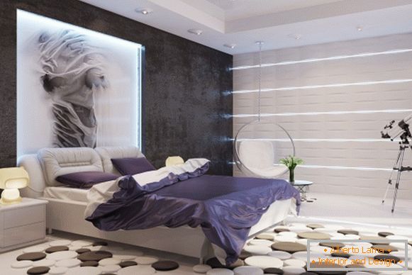 Elegantan dizajn spavaće sobe privatne kuće sa svojim vlastitim rukama