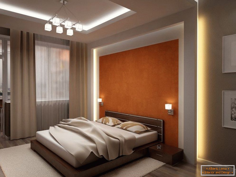 Dizajn spavaće sobe s svjetlom