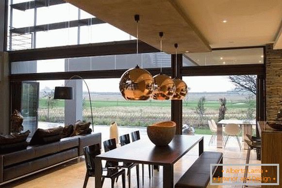 Dizajn interijera privatne kuće - кухня гостиная в современном стиле