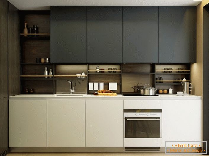 Moderan dizajn suvremenog kuhinjskog prostora od 9 četvornih metara.