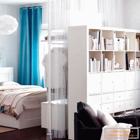 Kako razdvojiti spavaću sobu u jednosobnim stanovima