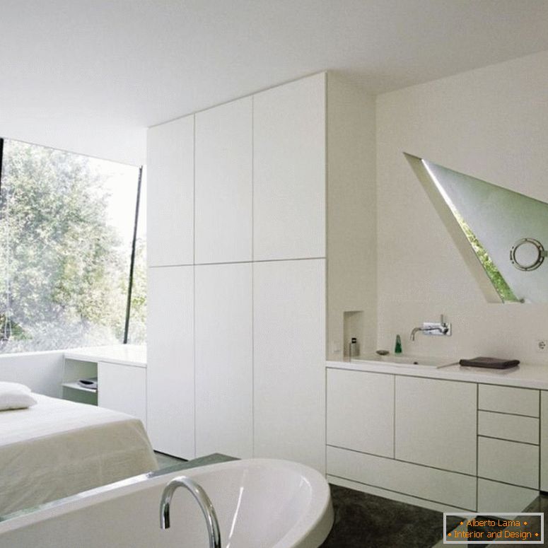 Zabavno-minimalistički-interijer-dizajna tumblr-u-drugima strahopoštovanje-kupatilo-dekoracija-od-kuće-dizajnera-galerija-sa-bijelom-sheme-ovalnog kade-i-krom-slavina-i-ormari-program- 915x915