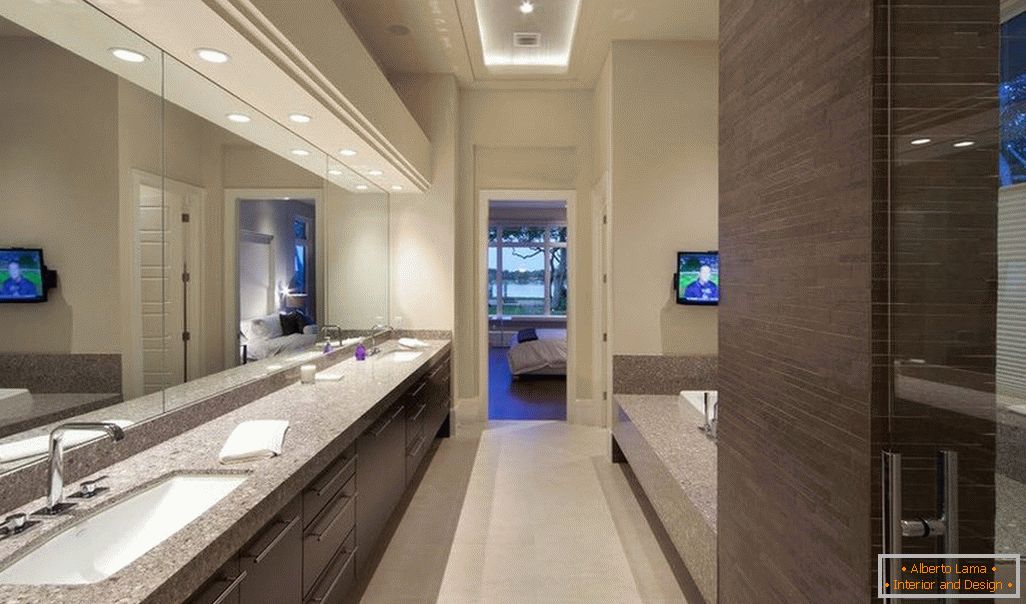 Dizajn smeđe kupaonice