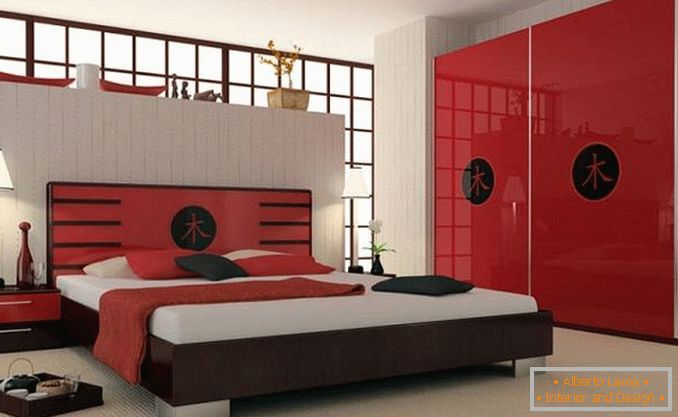 crvena spavaća soba, slika 11