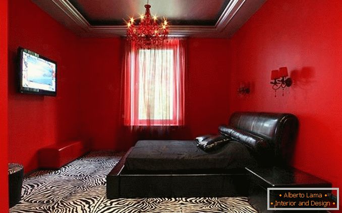 crna i crvena spavaća soba, slika 20