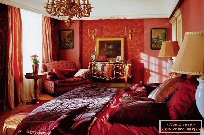 fotografija crvene spavaće sobe, fotografija 4