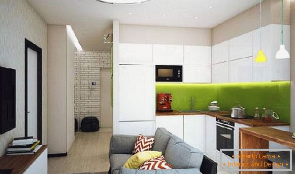 dizajnirana kuhinja s kaučem 18 m2, slika 23