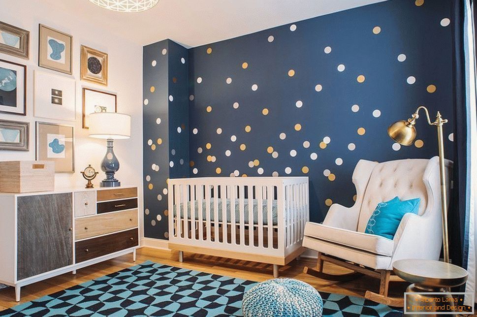 Dekor soba za dijete s plavim zidovima