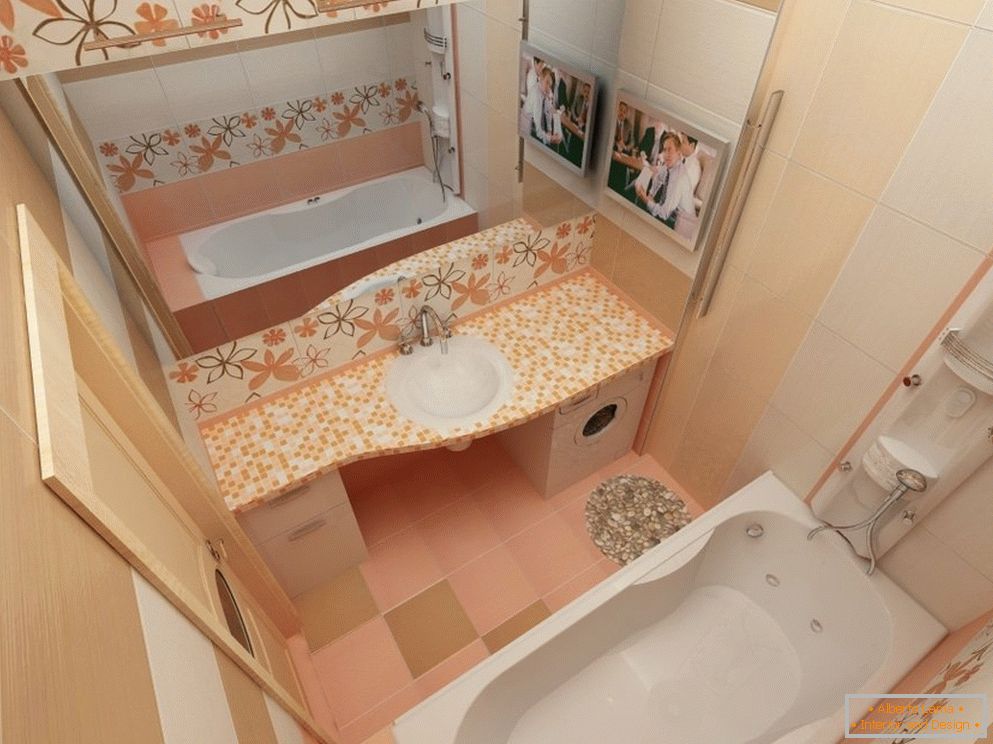 Vizualno povećanje prostora male kupaonice s ogledalom