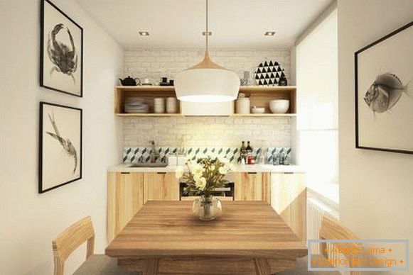 Mala kuhinja u dizajnu stana od 40 m2