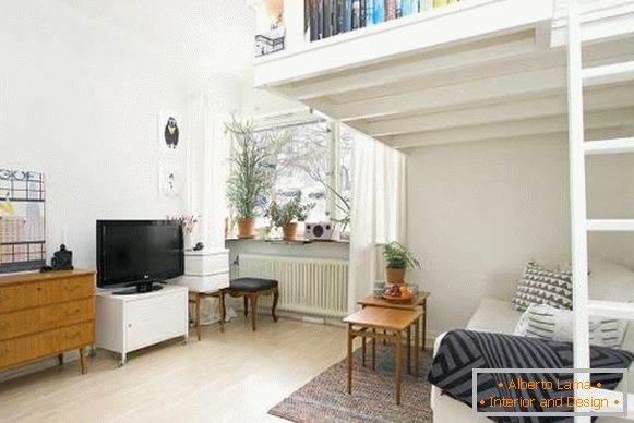 Pametan dizajn jednosobnog stana s interijerom fotografija od 35 m²