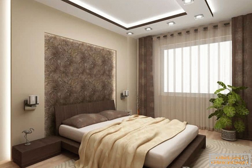 Moderni projekt dizajnerske spavaće sobe