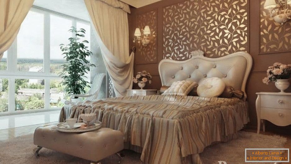 Rasvjeta spavaće sobe u klasičnom stilu podijeljena je na prirodno i umjetno