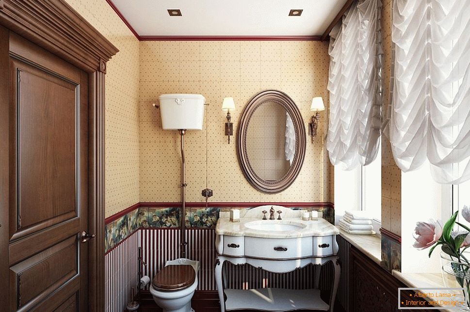 Interijer kupaonice u baroknom stilu