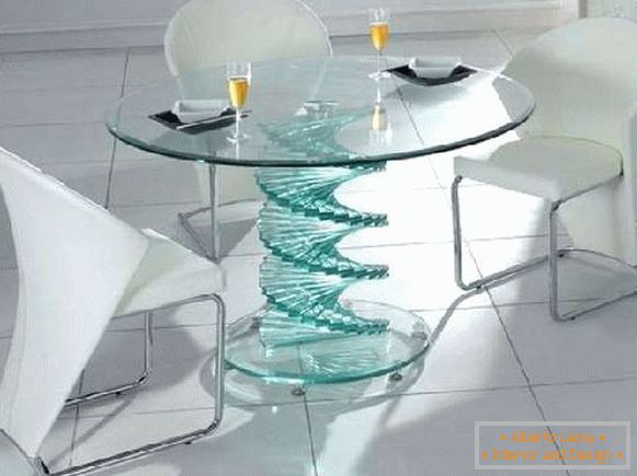 dizajn stolovi od stakla, foto 9