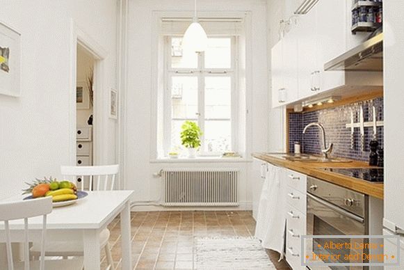 Interijer udobnih kuhinjskih apartmana u Švedskoj