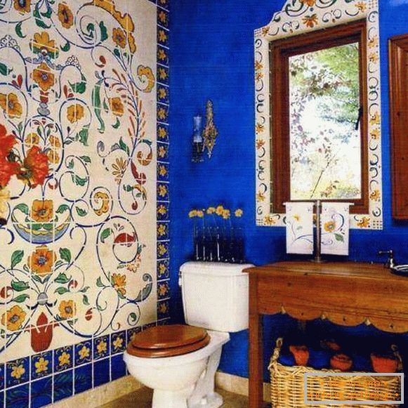 Dizajn interijera u etničkom stilu - foto kupaonica