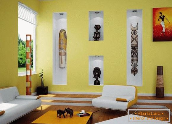 Etnički interijer s afričkim dekorom