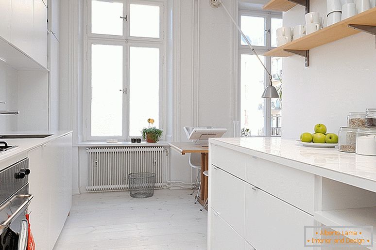 Kuhinja luksuznih malih stanova u Švedskoj