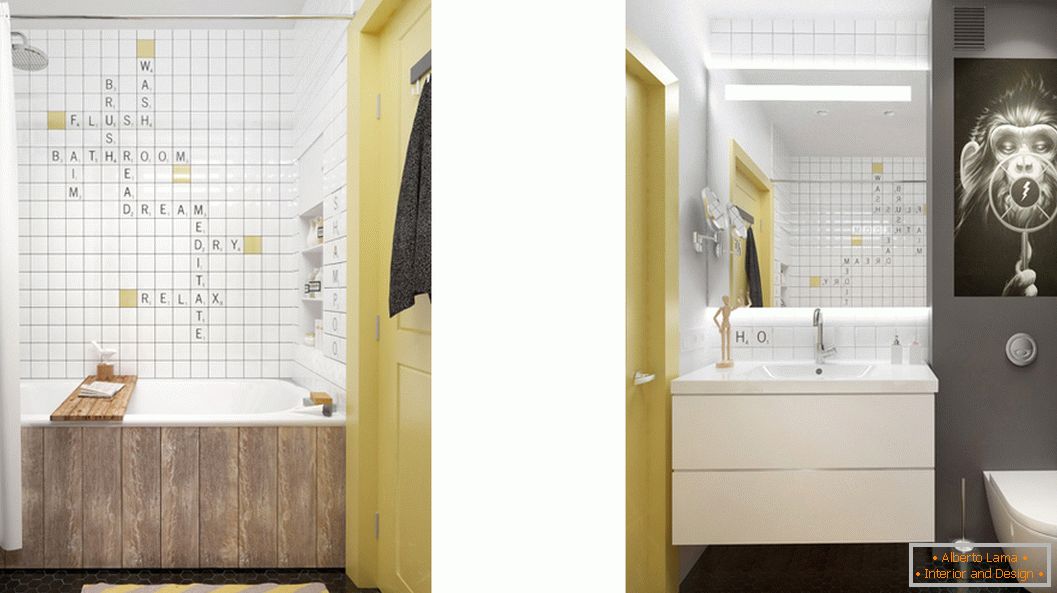 Dizajn kupaonice u malom stanu u Moskvi