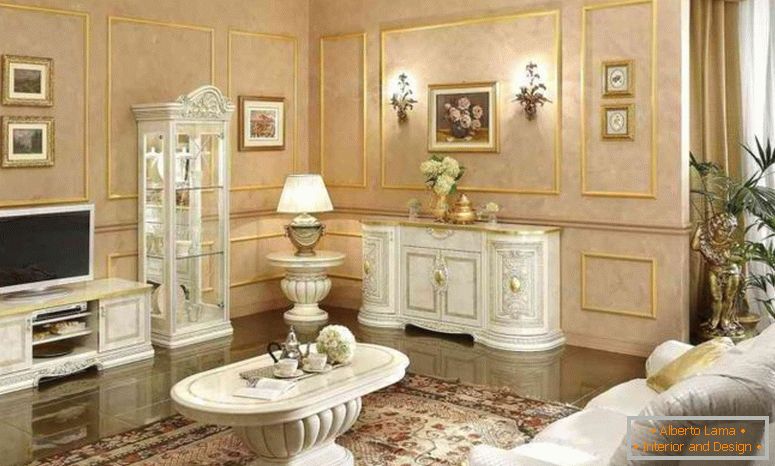 Dnevni boravak u talijanskom stilu - 75 fotografija