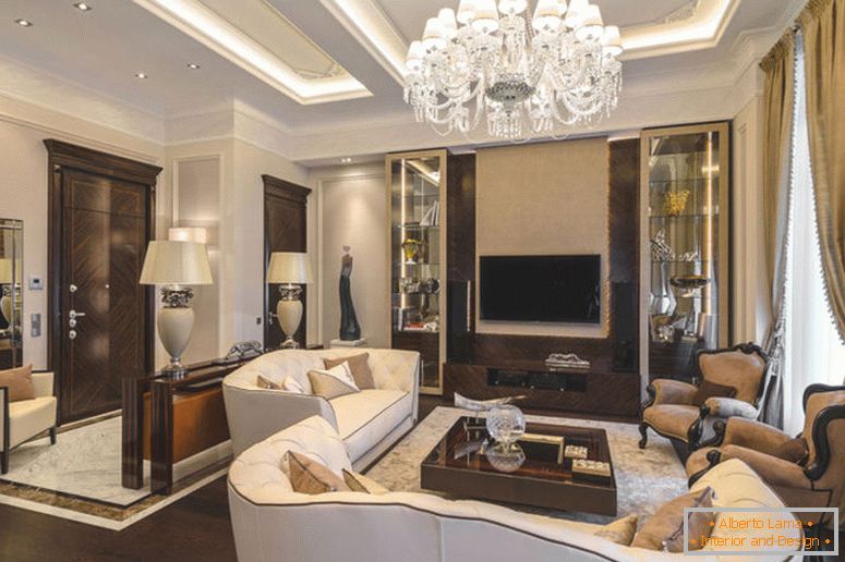 Dnevni boravak u talijanskom stilu - 75 fotografija