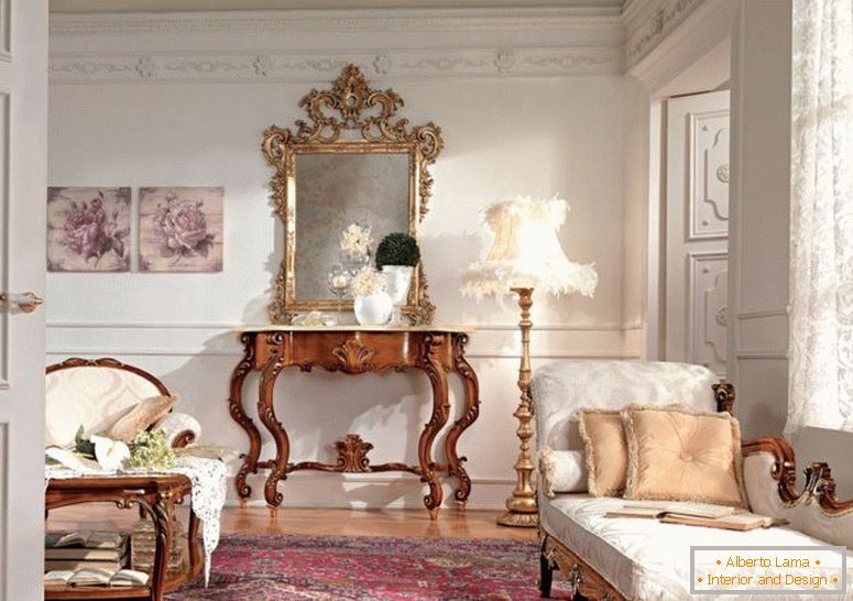Barokni dnevni boravak - 75 fotografija neobičnog dizajna