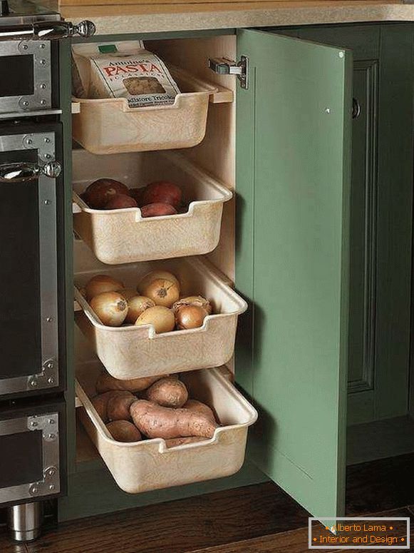 Kako uskladištiti povrće u kuhinji - kutije i posude
