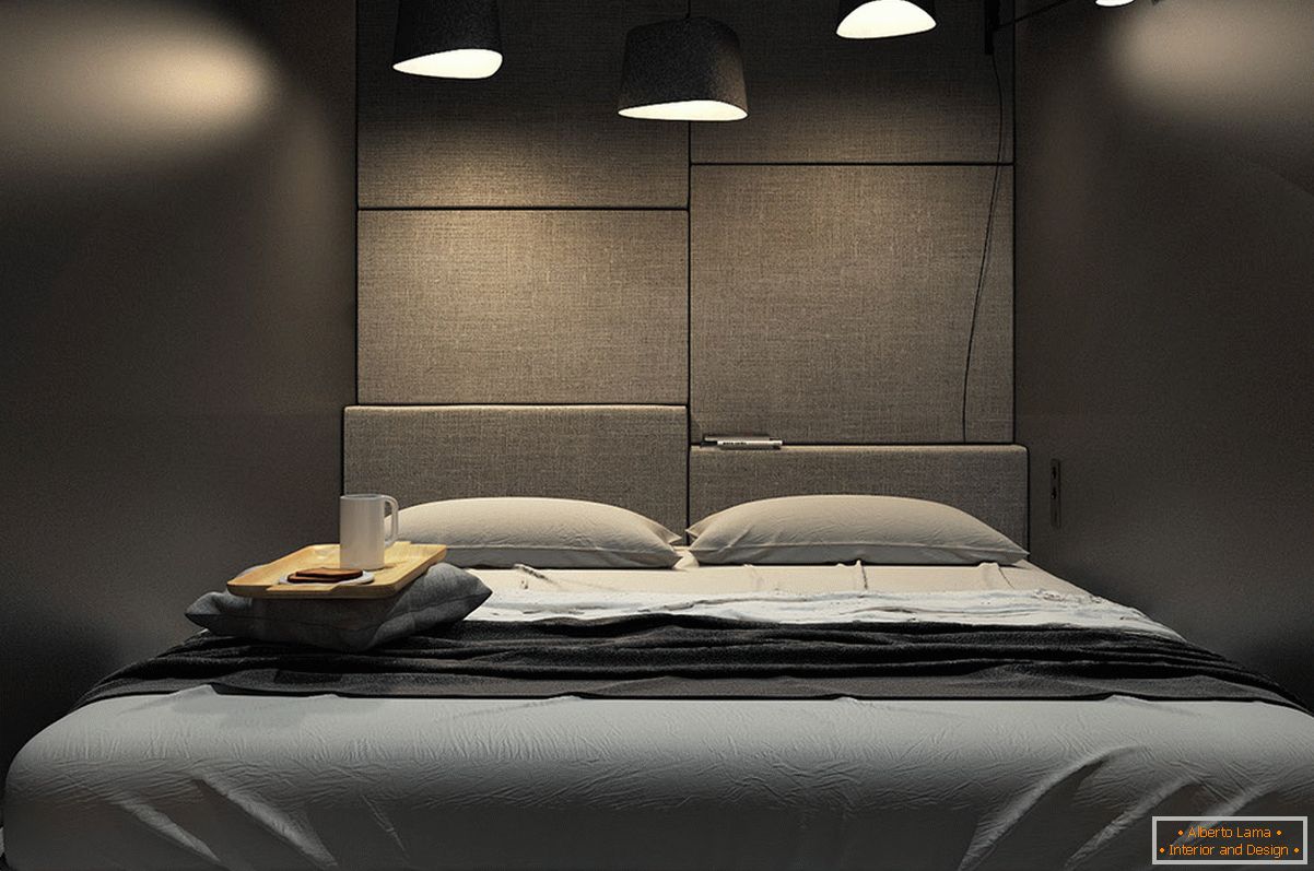 Dizajn spavaće sobe za mali stan u potkrovlju