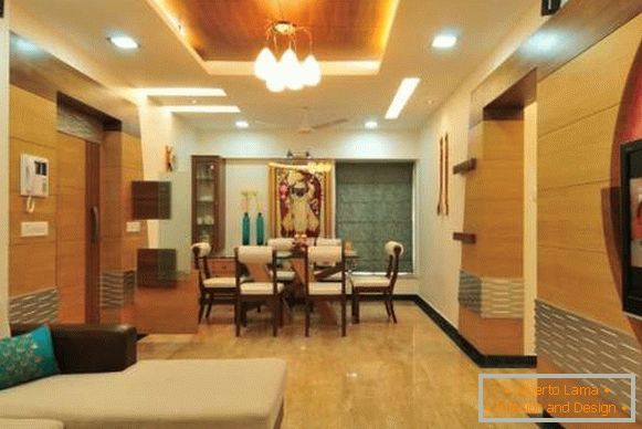 Interijer apartmana u modernom indijanskom stilu - fotografija