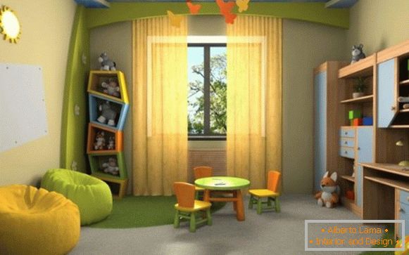 interijer dječje sobe u prirodnim bojama za djevojku